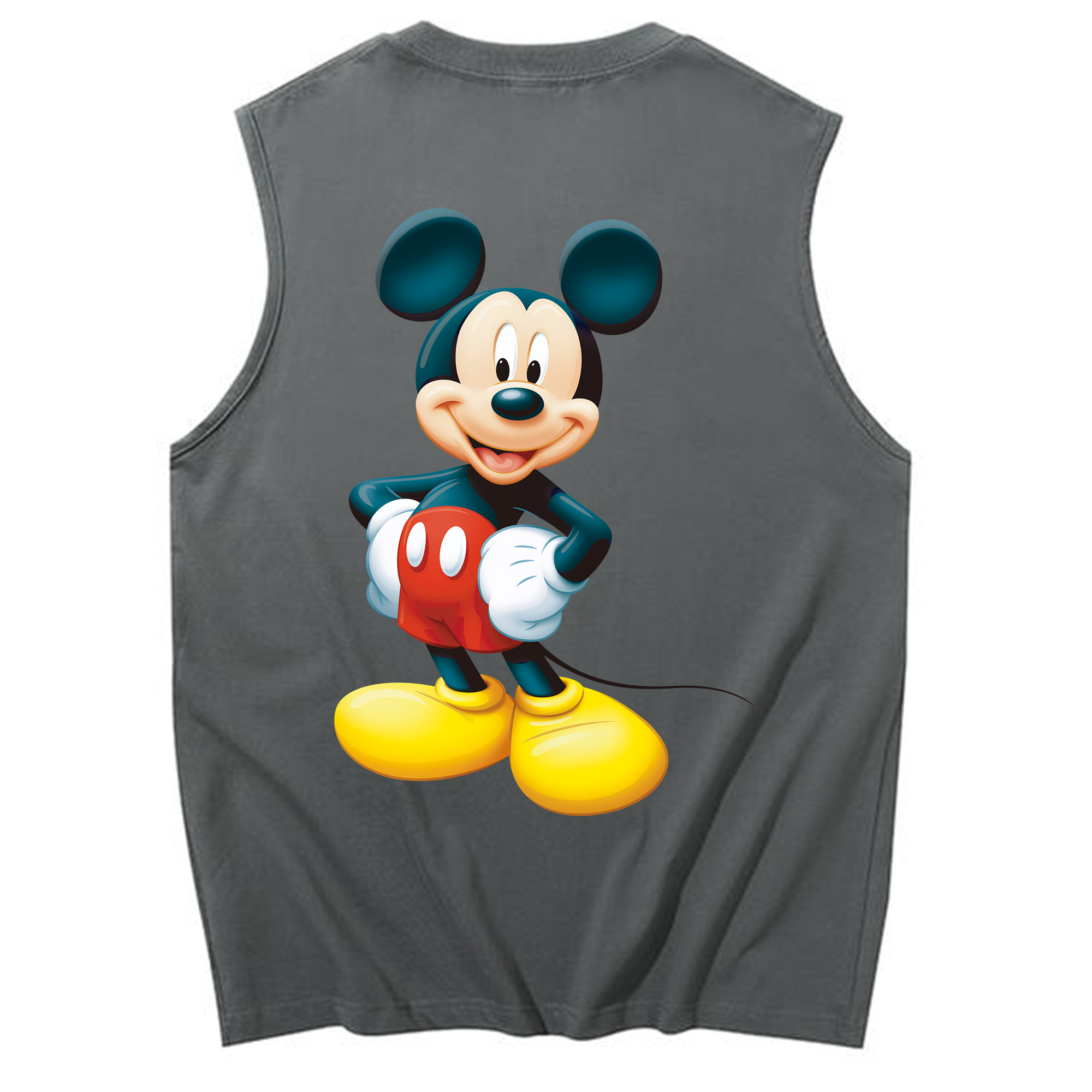 ミッキーマウス Mickey Mouse コットン100％タンクトップ（背面プリント）